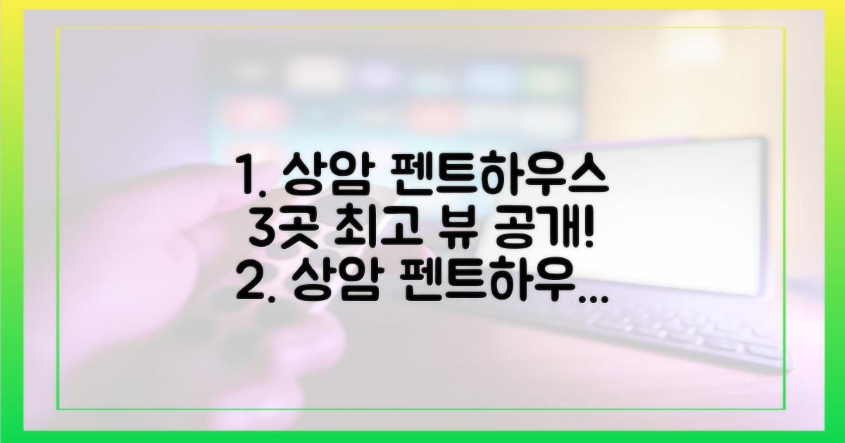 3가지 상암동 펜트하우스 뷰