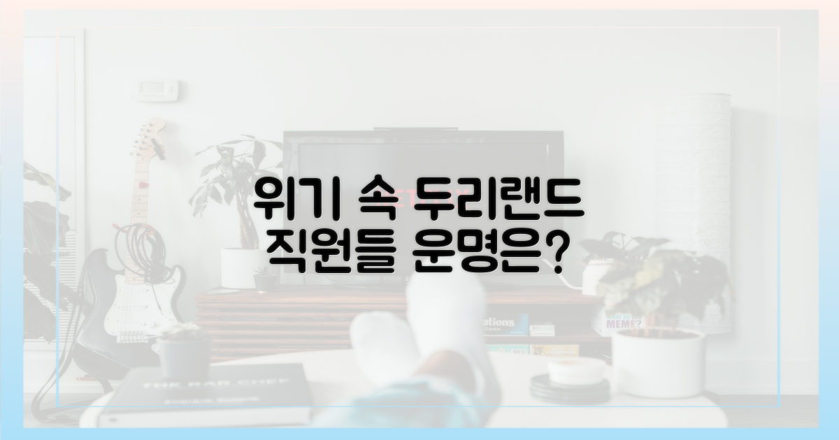 두리랜드, 위기 속 직원들 운명
