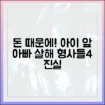 돈 때문에! 아이와 가던 아빠 살해, 용감한 형사들4의 충격 진실