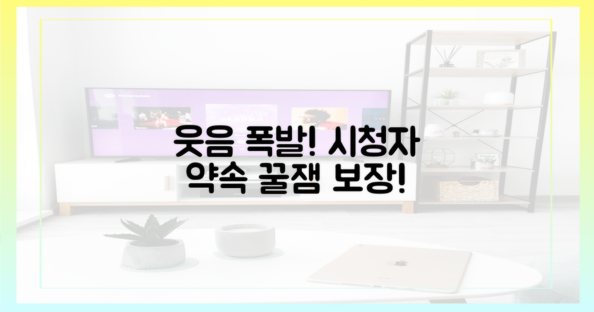 웃음 버튼: 시청자 약속