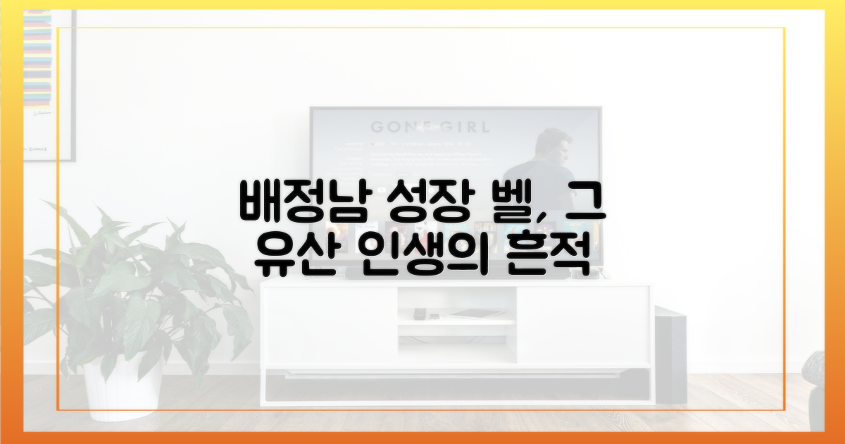 배정남의 성장, 벨이 남긴 것