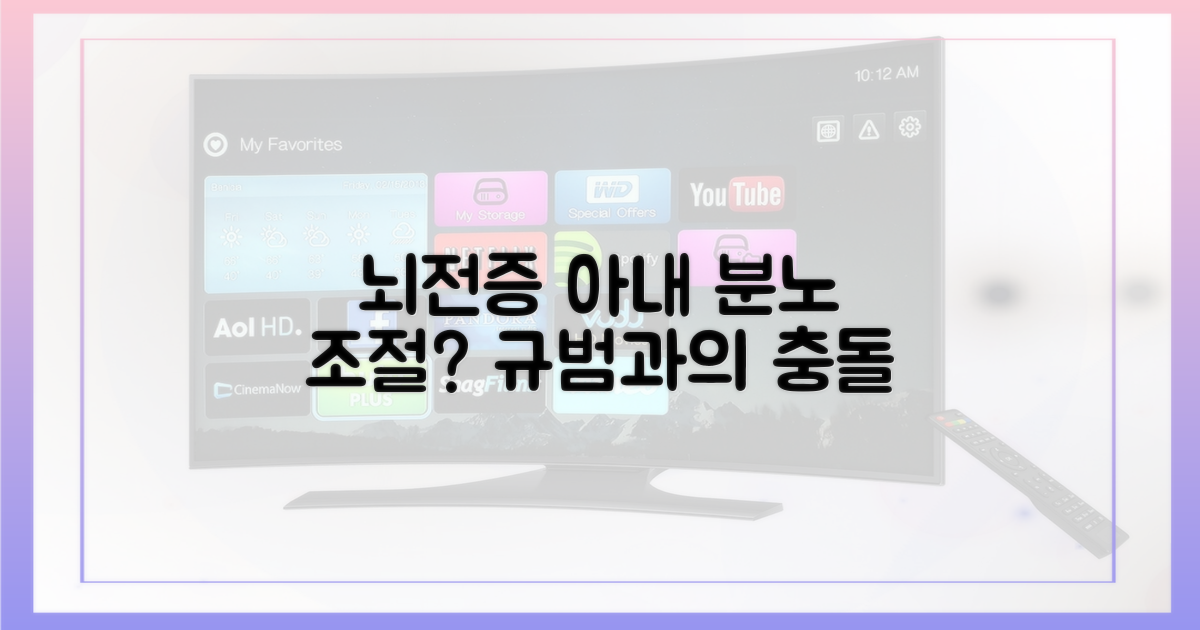 뇌전증 아내, 분노 조절 vs 사회적 규범