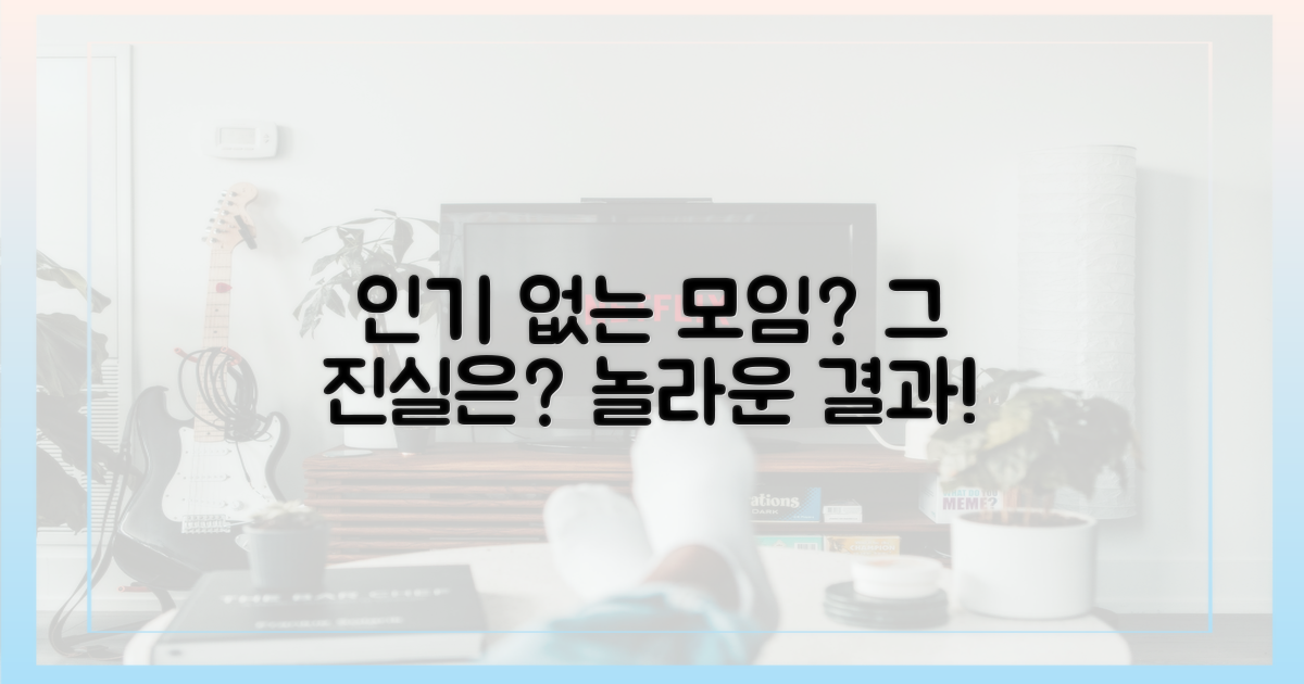 인기 없는' 모임, 정말일까?