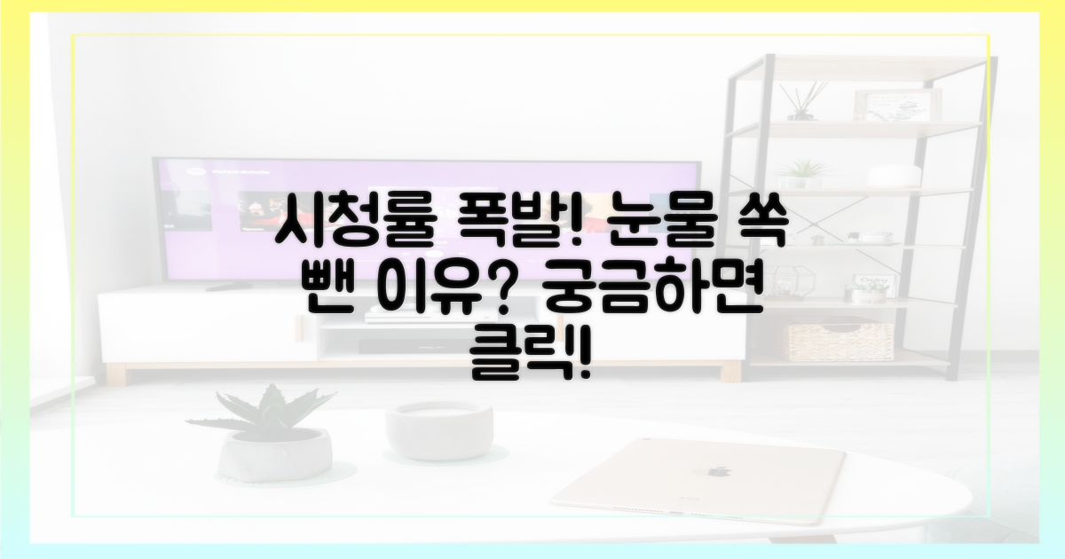 시청률 급등, 눈물 이유는?