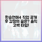 환승연애4 직업 공개 후 감정 마스터하기!