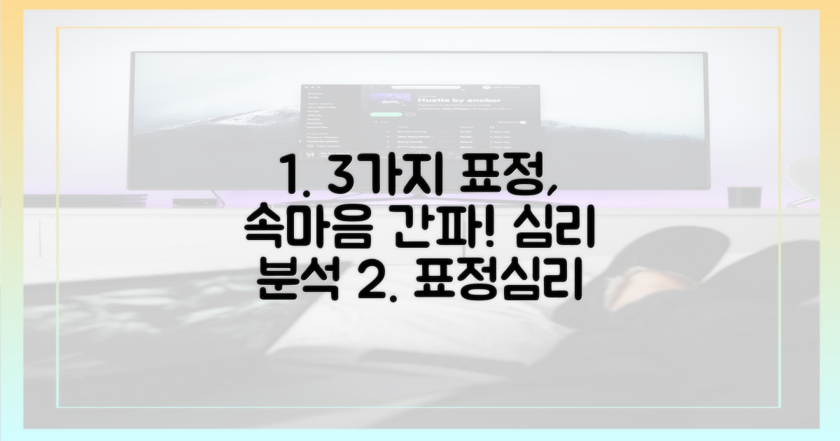 3가지 표정, 심리 분석