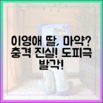 이영애 딸, 마약 운반책? 은수 좋은 날 도피극!