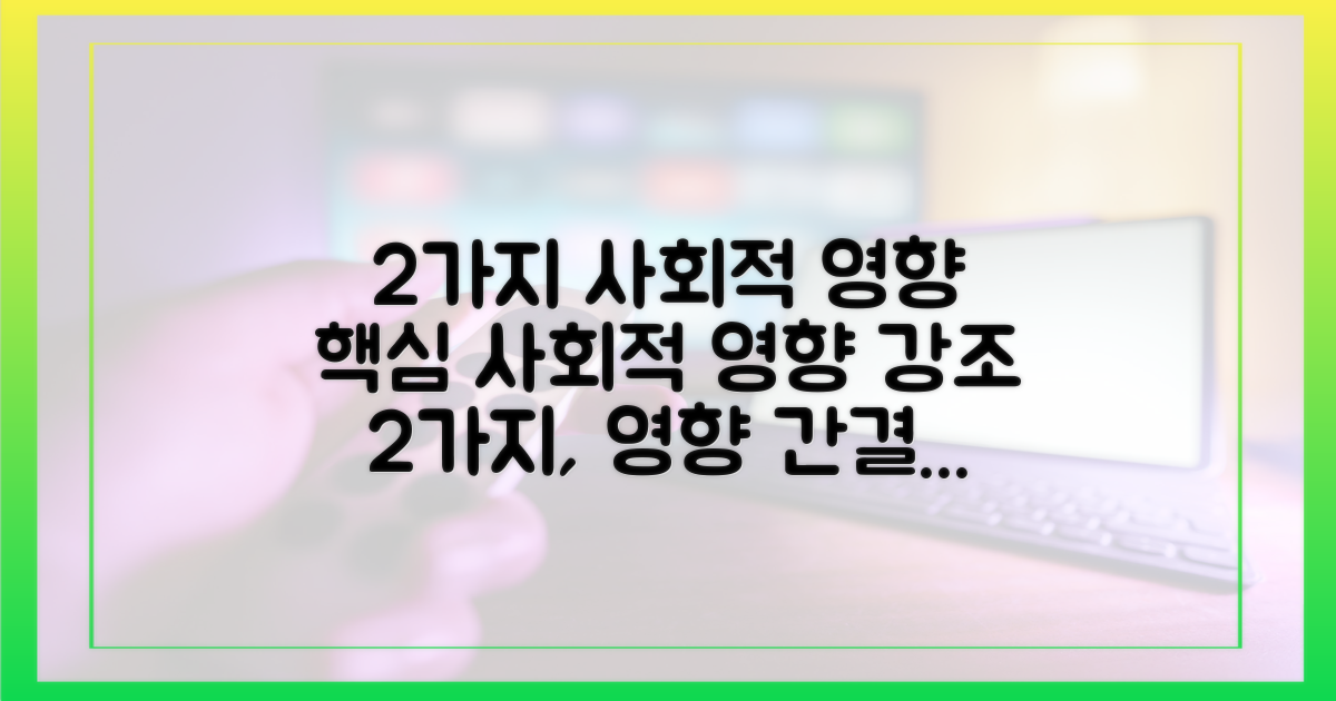 2가지 사회적 영향