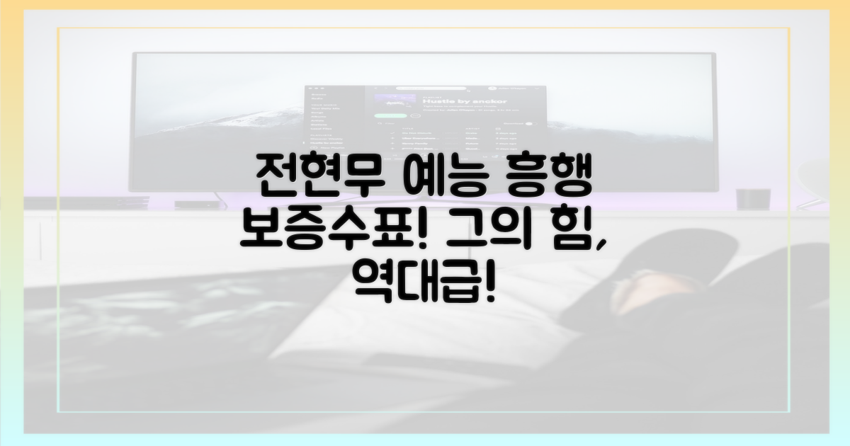 예능 흥행, 전현무의 힘