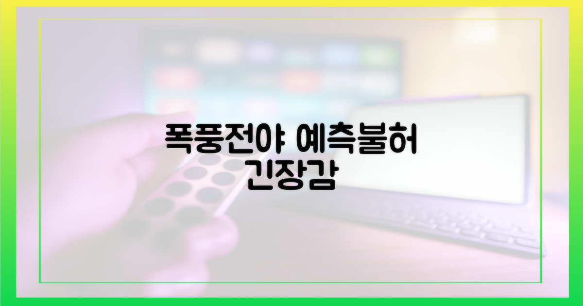 예측불허, 폭풍전야의 순간