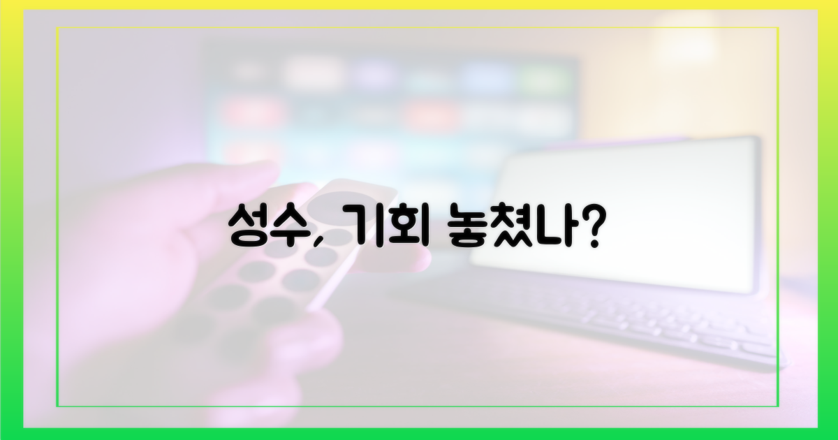 성수동, 놓친 기회일까?