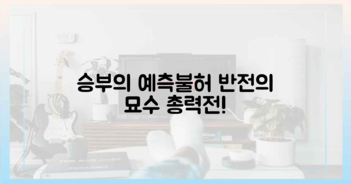 예측불허, 반전의 승부수