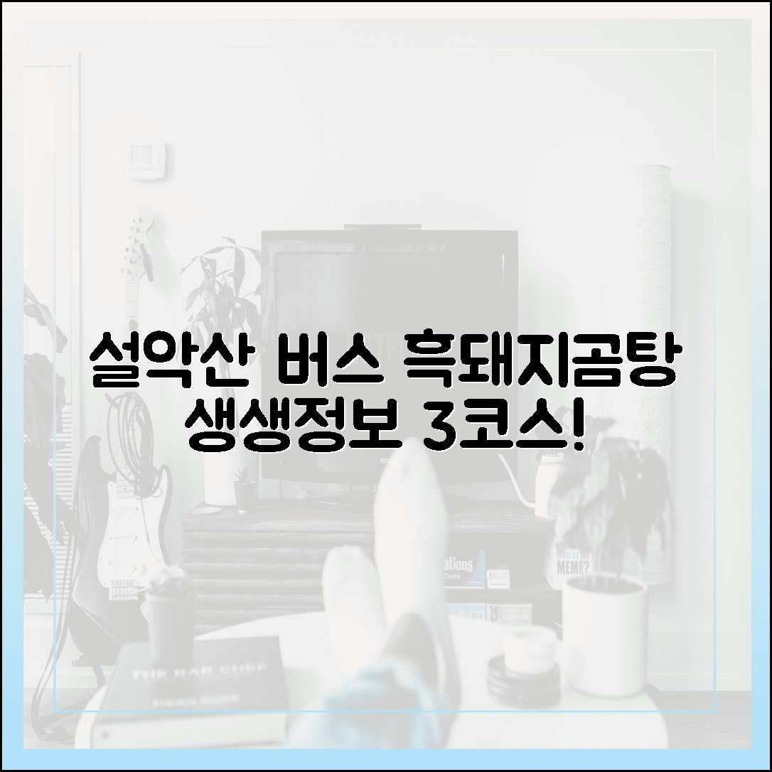 설악산 버스+흑돼지곰탕: 2TV 생생정보 3가지 알짜 코스!